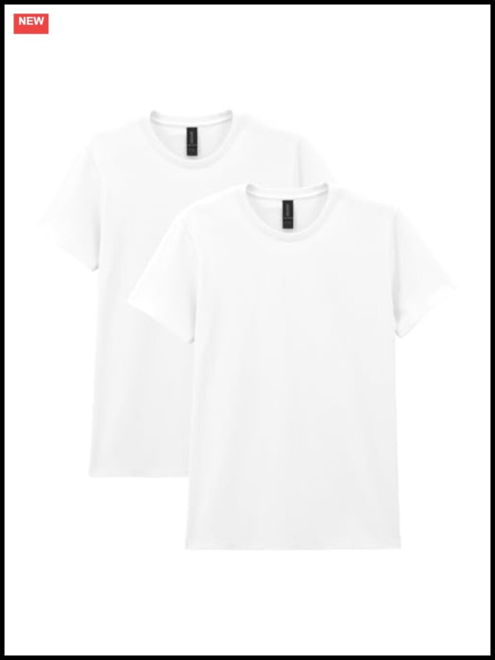 Heavy Cotton Crew Neck Short Sleeve T-Shirt 2-Pack Semi-Fitted